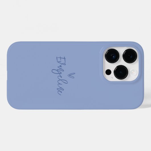 Moderne Schrift blau gürtelartig elegant Case-Mate iPhone Hülle (Rückseite (Horizontal))