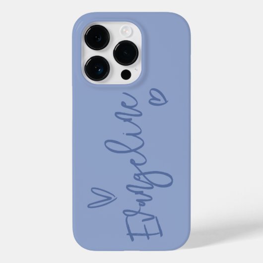 Moderne Schrift blau gürtelartig elegant Case-Mate iPhone Hülle (Rückseite)