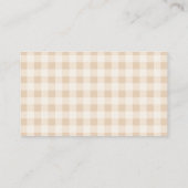 Moderne Schrift Blumen Gingham Herbst Display Dusc Begleitkarte (Rückseite)