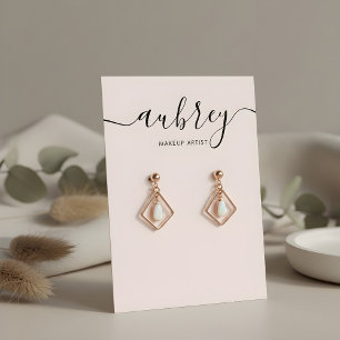 Moderne Schrift Blush Pink Ohrring Display