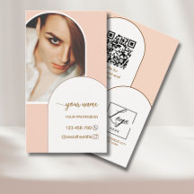 Moderne Schrift Bögen rosa Foto QR-Code-Logo
