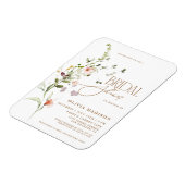 Moderne Schrift Boho Blumen Garten Brautparty Magnet (Linke Seite)