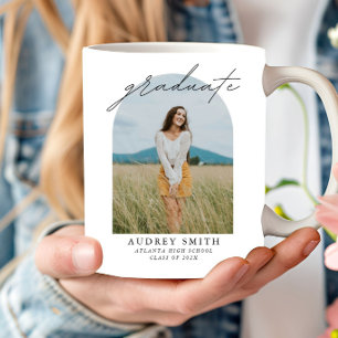 Moderne Schrift Boho Bogen 2 Foto-Abschlussgeschen Kaffeetasse