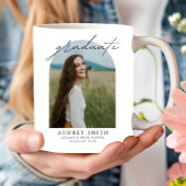 Moderne Schrift Boho Bogen 2 Foto-Abschlussgeschen Kaffeetasse