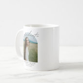 Moderne Schrift Boho Bogen 2 Foto-Abschlussgeschen Kaffeetasse (Vorderseite Links)