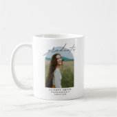 Moderne Schrift Boho Bogen 2 Foto-Abschlussgeschen Kaffeetasse (Links)