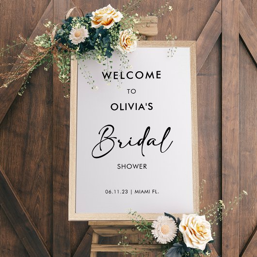 Moderne Schrift | Brautparty Welcome Sign Poster