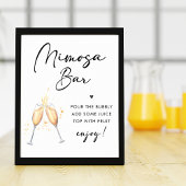 Moderne Schrift | Bridal Brunch Mimosa Bar Sign Poster