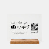 Moderne Schrift Capture The Love QR-Code Anzeige (Vorderseite)