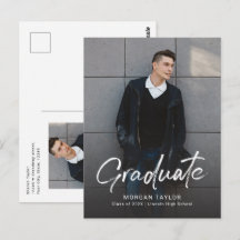 Moderne Schrift Casual Foto-Abschlussankündigung