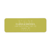 Moderne Schrift Chartreuse Citrus Monogramm Hochze (Vorne)