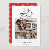 Moderne Schrift dankbar Foto Urlaub Feiertagskarte (Vorne/Hinten)