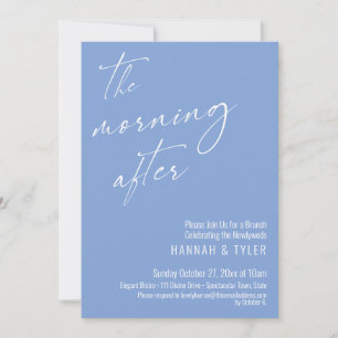 Moderne Schrift Der Morgen danach Brunch Periwinkl Einladung