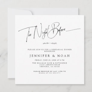 Moderne Schrift Die Nacht vor der Einladung