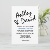 Moderne Schrift Einladung (Stehend Vorderseite)