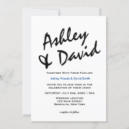 Moderne Schrift Einladung