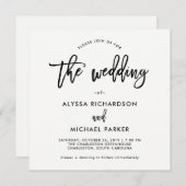 Moderne Schrift | Einladung zur Hochzeit (Vorne/Hinten)