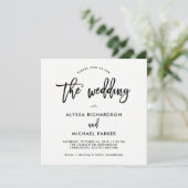 Moderne Schrift | Einladung zur Hochzeit (Stehend Vorderseite)