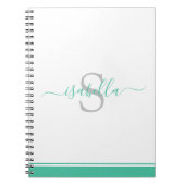 Moderne Schrift Elegante Mit Monogramm Münze Notizblock (Vorderseite)