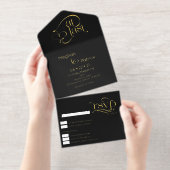 Moderne Schrift endlich All-in-One-Einladung (Abreißstreifen)