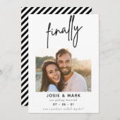 Moderne Schrift endlich Foto Save the Date (Vorne/Hinten)