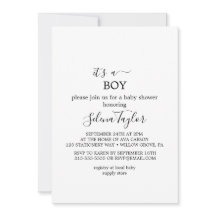 Moderne Schrift | Es ist eine Boy Baby Shower Einl