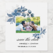 Moderne Schrift Eukalyptus-Sparkling-Wein-Label Weinetikett (Einzelnes Label)