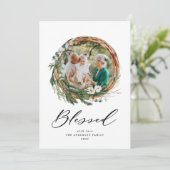 Moderne Schrift Feiertagskarte (Stehend Vorderseite)