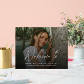 Moderne Schrift Foto-Abschlussfeier Willkommenssch Acrylschild (Hochzeit)