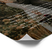 Moderne Schrift Foto Benutzerdefinierte Hochzeitsg Poster (Ecke)