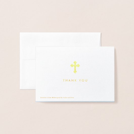 Moderne Schrift | Foto Blue Baptisc Vielen Dank | Folienkarte (Rückseite mit Umschlag)