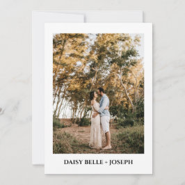Moderne Schrift Foto Hochzeit Termin vormerken Einladung
