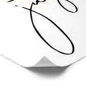 Moderne Schrift Foto Hochzeits Willkommensschild Poster (Ecke)