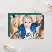 Moderne Schrift | Foto-Karte des Vaters Karte (Vorderseite/Rückseite Beispiel)