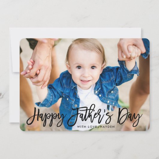 Moderne Schrift | Foto-Karte des Vaters Karte (Vorderseite)