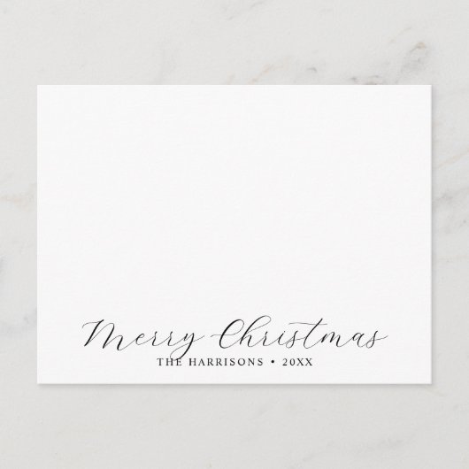 Moderne Schrift Frohe Weihnachten Foto (Vorderseite)