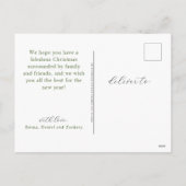 Moderne Schrift Frohe Weihnachten Foto (Rückseite)