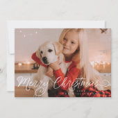 Moderne Schrift Frohe Weihnachten Foto (Vorderseite)