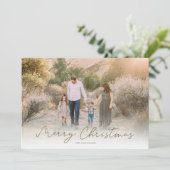 Moderne Schrift Frohe Weihnachten Große Foto (Stehend Vorderseite)