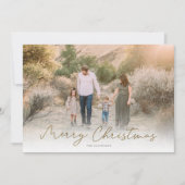 Moderne Schrift Frohe Weihnachten Große Foto (Vorderseite)