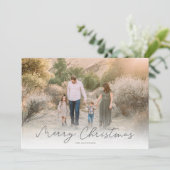 Moderne Schrift Frohe Weihnachten Große Foto (Stehend Vorderseite)