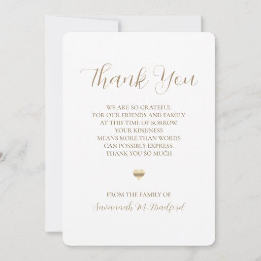 Moderne Schrift für immer im Foto "Herzflügel" Dankeskarte (Rückseite)