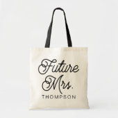 Moderne Schrift Future Mrs Tote Bag Geschenk für S Tragetasche (Vorne)