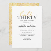Moderne Schrift & geometrisches Gold 30. Geburtsta (Vorne/Hinten)