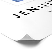 Moderne Schrift Glückwünsche zum Ruhestand Feier F Poster (Ecke)