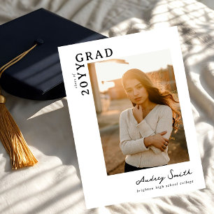 Moderne Schrift Graduiert 2 Foto Abgangsexamen Einladung