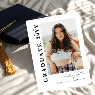 Moderne Schrift Graduiert 2 Foto Abitur Einladung