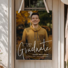 Moderne Schrift Graduiert Einfache Foto-Abschlussf