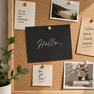 Moderne Schrift Hallo Black Chalk nur zu sagen Postkarte