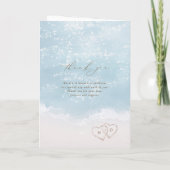 Moderne Schrift Herzen im Sand Strand Hochzeit  Pr Programm (Rückseite)